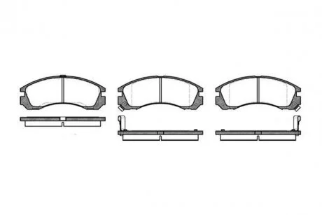 Колодки гальмівні диск. перед. (Remsa) Citroen C-crosser 2.0 07-,Citroen C-crosser 2.2 07- (P2543.02) WOKING P254302