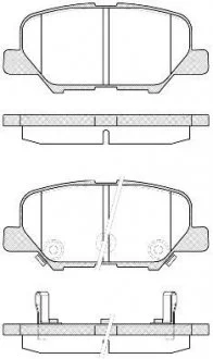 Колодки гальмівні диск. задн. (Remsa) Citroen C4 aircross 1.6 10-,Citroen C4 aircross 1.8 10- (P14363.02) WOKING P1436302