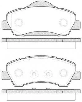 Колодки тормозные дисковые передние Citroen C4 cactus 1.2 14-,Citroen C-elysee 1 WOKING P1430300
