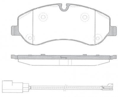 Колодки тормозные дисковые передние Ford Tourneo custom 2.2 12-,Ford Transit cus WOKING P1420302 (фото 1)