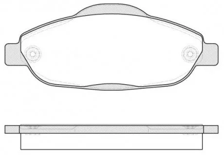 Колодки гальмівні диск. перед. (Remsa) Peugeot 3008 1.6 09-,Peugeot 3008 2.0 09- (P12233.00) WOKING P1223300