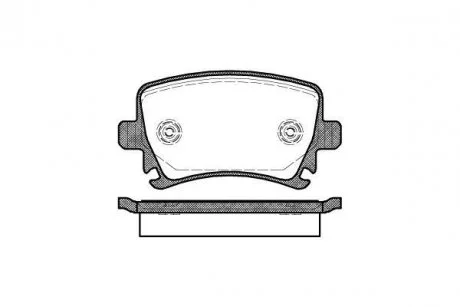 Гальмівні колодки зад. Caddy III/Golf V/Audi A4 03- P11313.00 WOKING P1131300