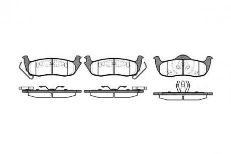 Колодки гальмівні диск. задн. (Remsa) Jeep Commander 3.0 05-10,Jeep Commander 3.7 05-10 (P10063.10) WOKING P1006310