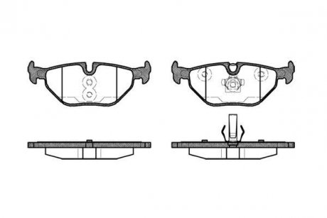 Колодки гальмівні диск. задн. (Remsa) BMW 3e36, 3e46 (P3653.40) WOKING P365340 (фото 1)