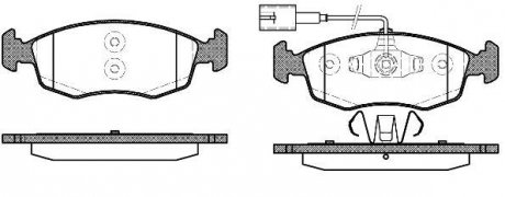 Колодки гальмівні диск. перед. (Remsa) Fiat 500 0.9 07-,Fiat 500 c 0.9 09-,Fiat Grande punto 1.4 05- (P0723.52) WOKING P072352