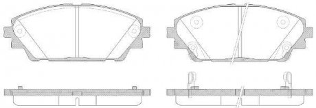 Гальмівні колодки пер. Mazda 3/CX-3 13- (Akebono) P14693.02 WOKING P1469302