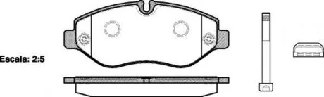 Колодки тормозные дисковые передние Iveco Daily iv 2.3 06-11,Iveco Daily iv 2.3 WOKING P1345310