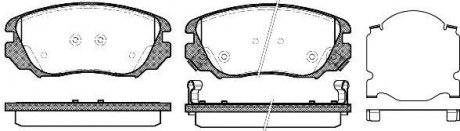 Колодки гальмівні диск. перед. (Remsa) Chevrolet Camaro 3.6 09-15,Chevrolet Malibu 2.0 12- (P12853.02) WOKING P1285302