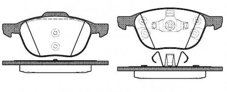 Колодки тормозные дисковые передние Ford C-max ii 1.0 10-,Ford C-max ii 1.6 10- WOKING P1182330