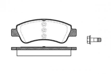 Колодки гальмівні диск. перед. (вир-во Remsa) Citroen C4 cactus 1.2 14-,Citroen C4 cactus 1.6 14- (P9403.20) WOKING P940320