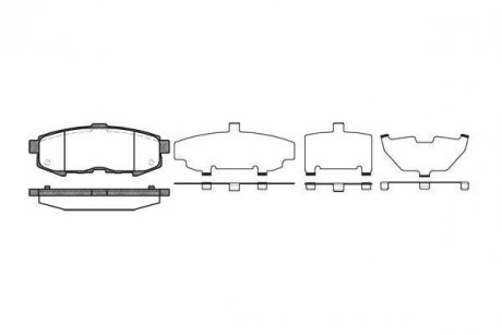 Колодки гальмівні диск. задн. (Remsa) Mazda MPV II 2.0d 2.3i (02-06) (P10603.00) WOKING P1060300