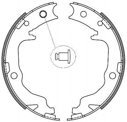 Колодки ручного гальма C4/CALIBER/PATRIOT/COMPASS/OUTLANDER II/LANCER VIII/4008 1.6-2.7 08- WOKING Z4641.00 (фото 1)