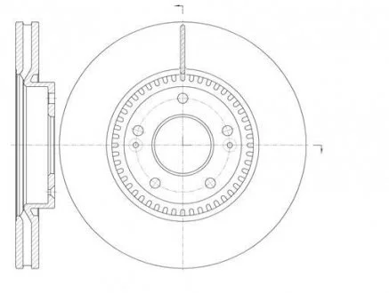 Диск тормозной передний (кратно 2) (Remsa) Hyundai ix35 Sportage III / Tuc WOKING D6988.10
