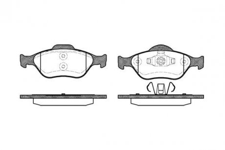 Колодки тормозные диск. перед. (Remsa) Ford Fiesta Fusion 02>08 / Mazda 2 03>07 WOKING P6663.00