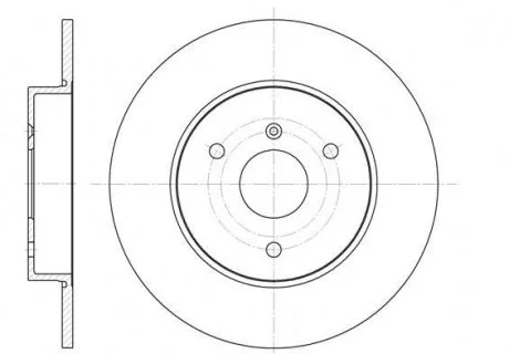 Гальмівний диск пер. Fortwo/Roadster/Cabrio/City Coupe/Crossblade 98-07 WOKING D6617.00