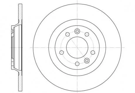 Гальмівний диск (задній) CITROËN C5/PEUGEOT 407/508/607/RCZ 1.6-3.0 04- WOKING D6690.00