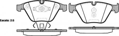 Колодки тормозные диск. перед. (Remsa) BMW 3e90 X1e84 ATE ver. WOKING P9573.10