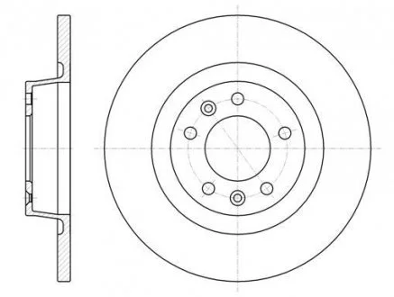 Диск гальмівний задній (кратно 2) (Remsa) PSA Jumpy Expert II 07> WOKING D61053.00