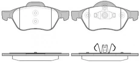 Колодки гальмівні диск. перед. (Remsa) Renault Laguna 1.5 08- WOKING P8623.40