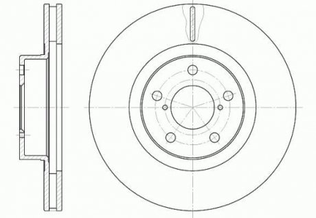 Диск тормозной перед. (Remsa) (кратно 2 шт.) Subaru Forester 02> 08> Impreza 00> 08> Legasy 03> 09> WOKING D6715.10