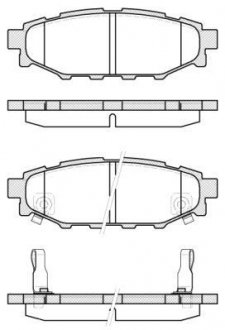 Колодки гальмівні диск. задн. (Remsa) Subaru Forester (sh) 2.0 08-,Subaru Forester (sh) 2.5 08- WOKING P10363.12 (фото 1)