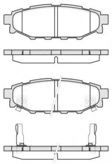 Колодки гальмівні диск. задн. (Remsa) Subaru Forester (sh) 2.0 08-,Subaru Forester (sh) 2.5 08- WOKING P10363.12