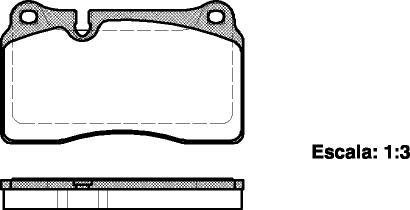 Гальмівні колодки пер. VW Touareg 3.0-6.0 02- 16,8 mm (brembo) WOKING P13003.00