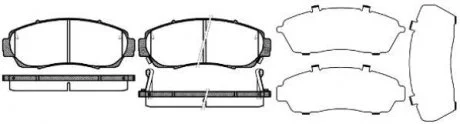 Колодки тормозные диск. перед. (пр-во Remsa) Honda CR-V 07> 12>  WOKING P10713.12