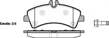 Колодки тормозные диск. задн. (Remsa) MB Sprinter II III / VW Crafter I II Bosch ver. WOKING P13473.00 (фото 1)