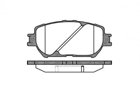 Колодки гальмівні диск. перед. (Remsa) Toyota Camry 2.0 01-06,Toyota Camry 2.4 01-06 WOKING P9843.00