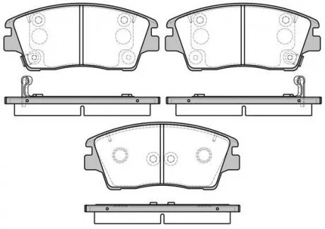Колодки гальмівні диск. перед. (Remsa) Hyundai Tucson 1.6 15-,Hyundai Tucson 1.7 15- WOKING P17763.02