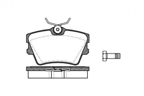 Колодки тормозные диск. задн. (Remsa) Renault Trafic III 1,6DCi 15> / VW T4 WOKING P4913.00 (фото 1)