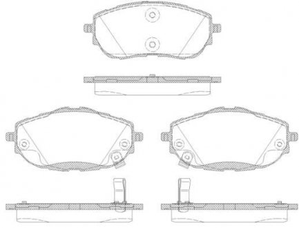 Колодки тормозные диск. перед. (Remsa) Toyota Corolla Auris 13>18 WOKING P14613.02