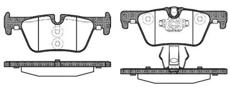 Колодки гальмівні диск. задн. (Remsa) BMW 3F30 1F20 WOKING P15763.00