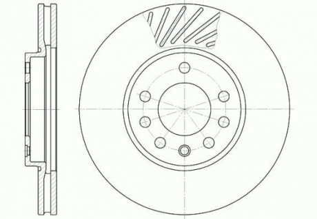 Диск тормозной перед. (Remsa) (кратно 2 шт.) Opel Astra G H Zafira A / Meriva A / Combo C WOKING D6584.10