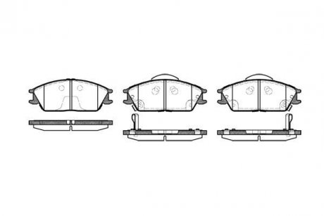 Колодки тормозные диск. перед. (Remsa) Hyundai Getz 1.1 02-10,Hyundai Getz 1.3 02-10 WOKING P3243.22 (фото 1)