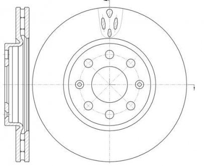 Диск тормозной перед. (Remsa) (кратно 2 шт.) Opel Corsa D E / Punto 08> 13> WOKING D6981.10