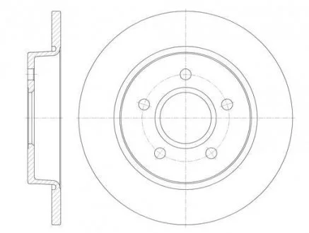 Диск гальмівний задній (кратно 2) (Remsa) Ford Focus II C-max WOKING D6846.00