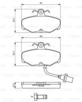 FORD Тормозные колодки диск. задн. (с датч) Scorpio BOSCH 0986469820