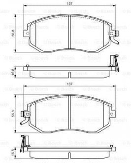 SUBARU Колодки тормозные Forester 13-, Outback 09- BOSCH 0986495125 (фото 1)