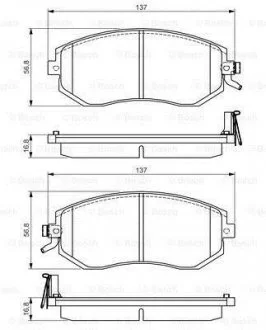ГАЛЬМІВНІ КОЛОДКИ, ДИСКОВІ 0 986 495 125 BOSCH 0986495125