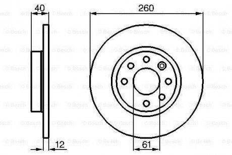 VOLVO Тормозной диск передний 440-460 -96 BOSCH 0986478386 (фото 1)