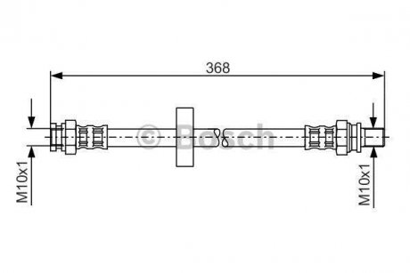 Шланг торм. задн. SMART FORTWO -07 BOSCH 1987481180 (фото 1)