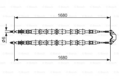 Гальмівний трос BOSCH 1987482107