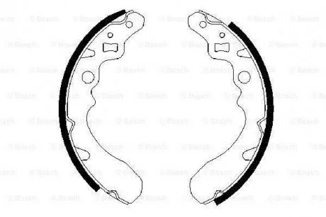 DAIHATSU Щеки тормозные CUORE L80 850 85-87 165x26 BOSCH 0986487504