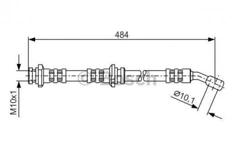 NISSAN Шланг тормозной пер. пр. Almera -00 BOSCH 1987476801