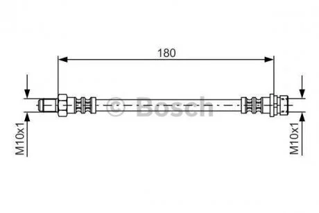 FORD Тормозной шланг задн. внутр. Focus 99- BOSCH 1987476887