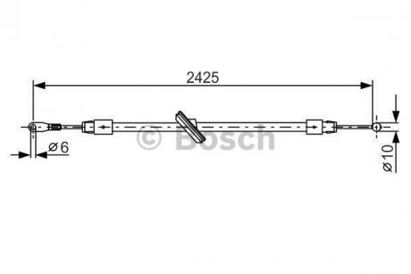 Шланг торм. центр. VW Crafter 30-35 -12 BOSCH 1987482031