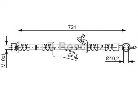 Гальмівний шланг BOSCH 1987481636