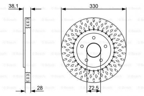 Диск торм. пер. FIAT FREEMONT 11- BOSCH 0986479V85